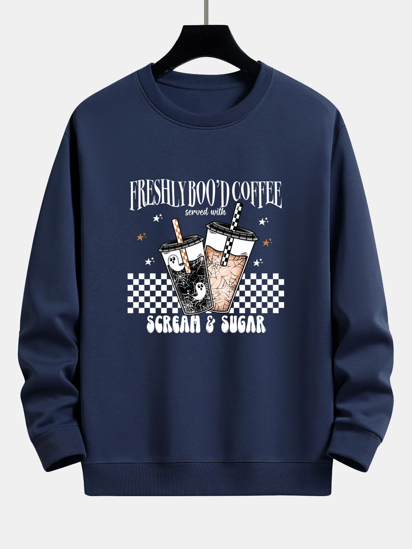 Freshly Boo’d Kaffee Halloween Druck Locker sitzendes Sweatshirt - Image 6