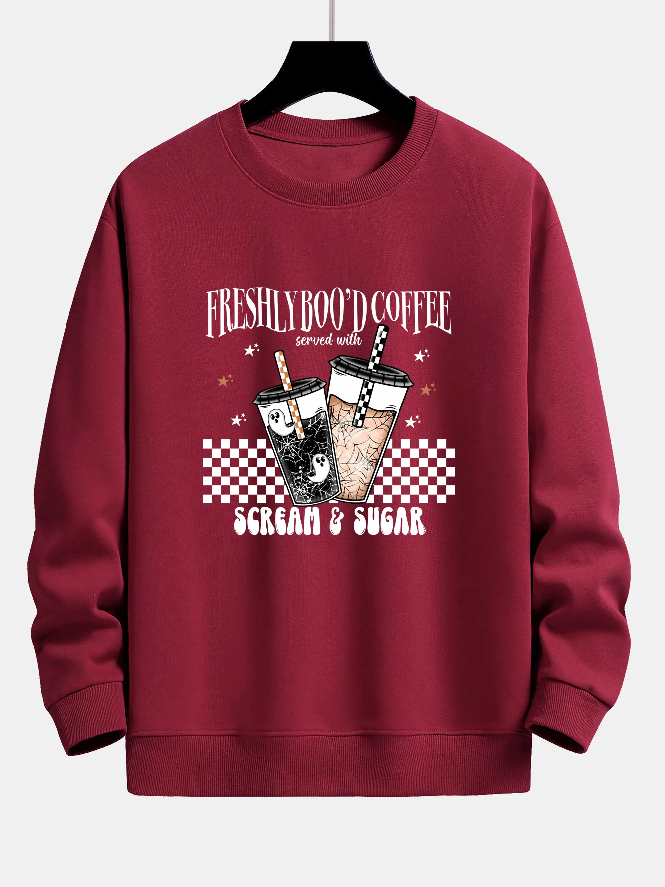 Freshly Boo’d Kaffee Halloween Druck Locker sitzendes Sweatshirt - Image 7