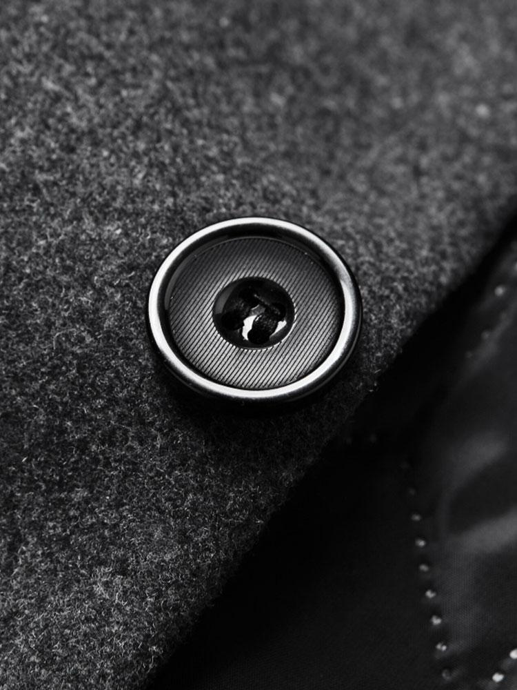 Funnel Neck Wollmantel - Image 12