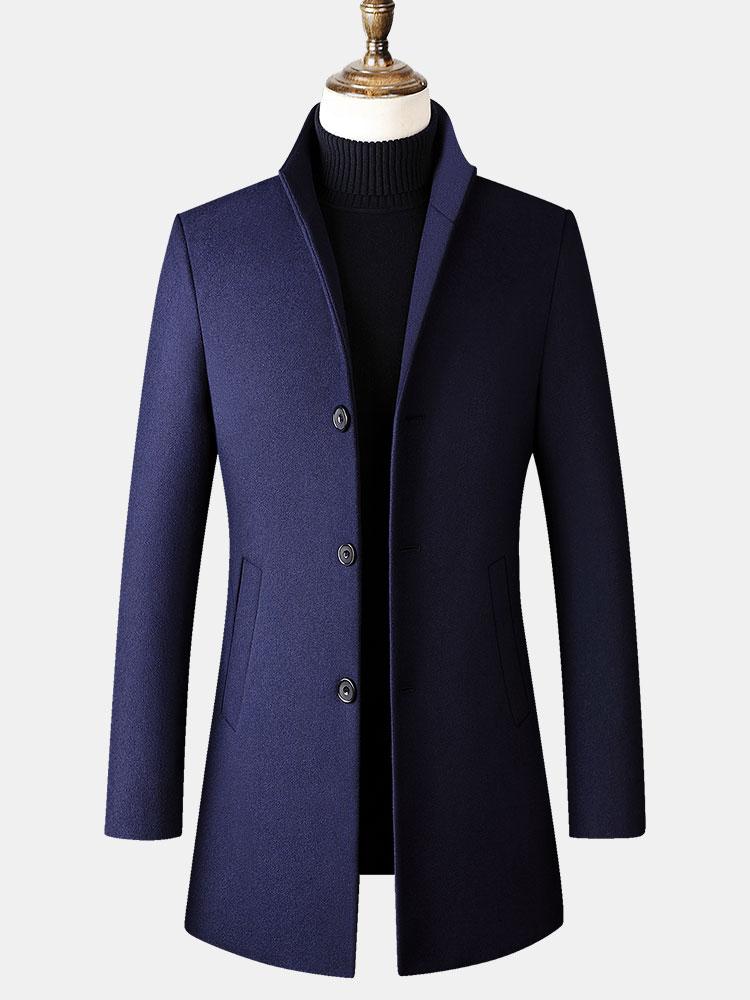 Funnel Neck Wollmantel - Image 4