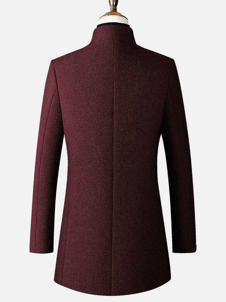 Funnel Neck Wollmantel - Image 5
