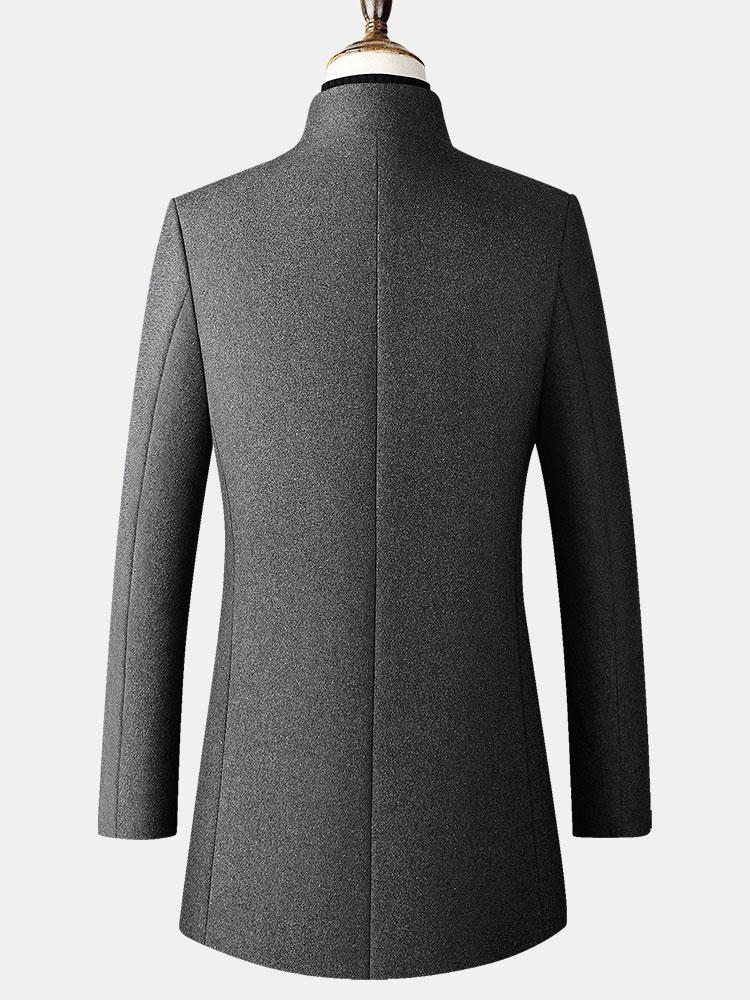 Funnel Neck Wollmantel - Image 6