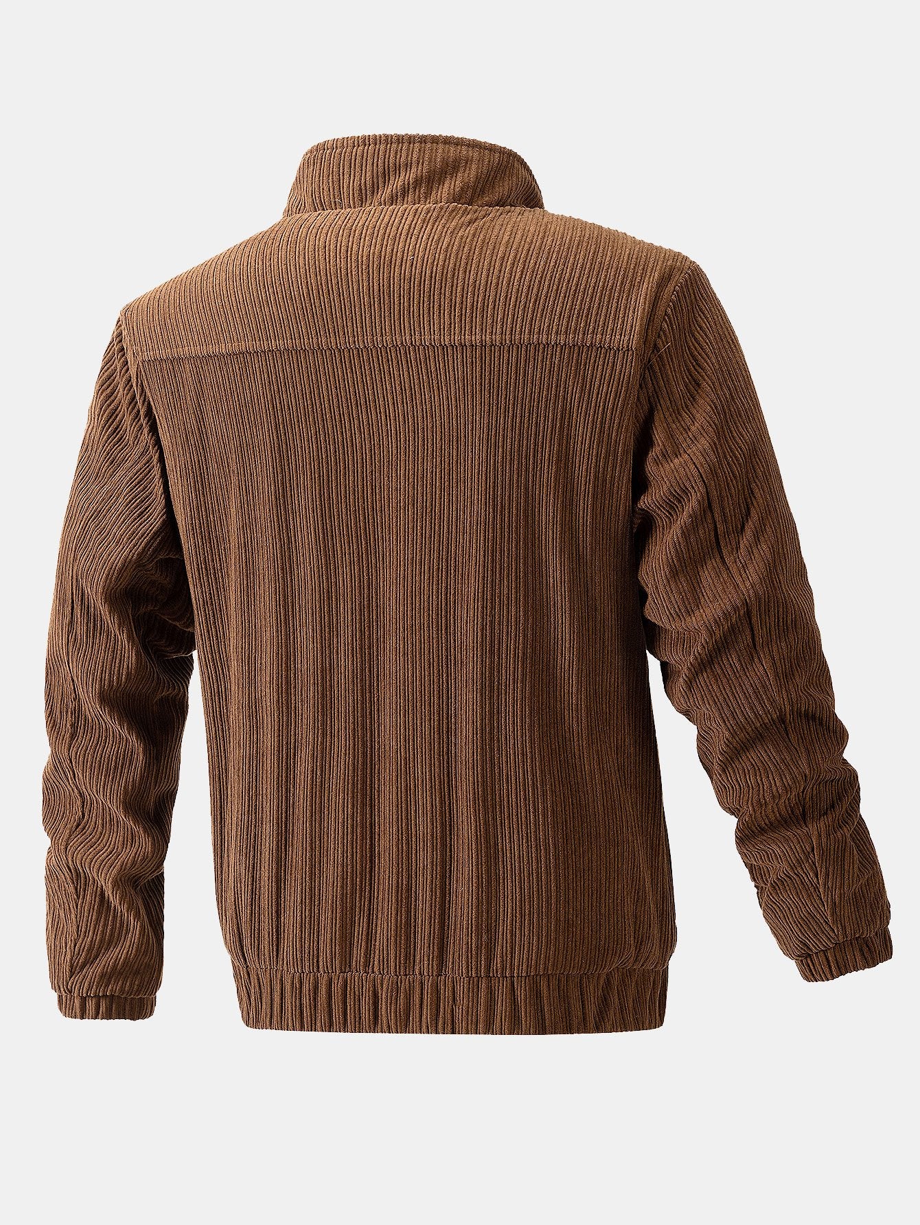 Funnel-Neck-gefütterte Cord-Jacke - Image 5