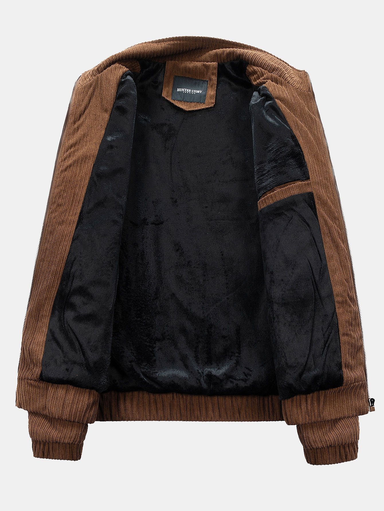 Funnel-Neck-gefütterte Cord-Jacke - Image 6
