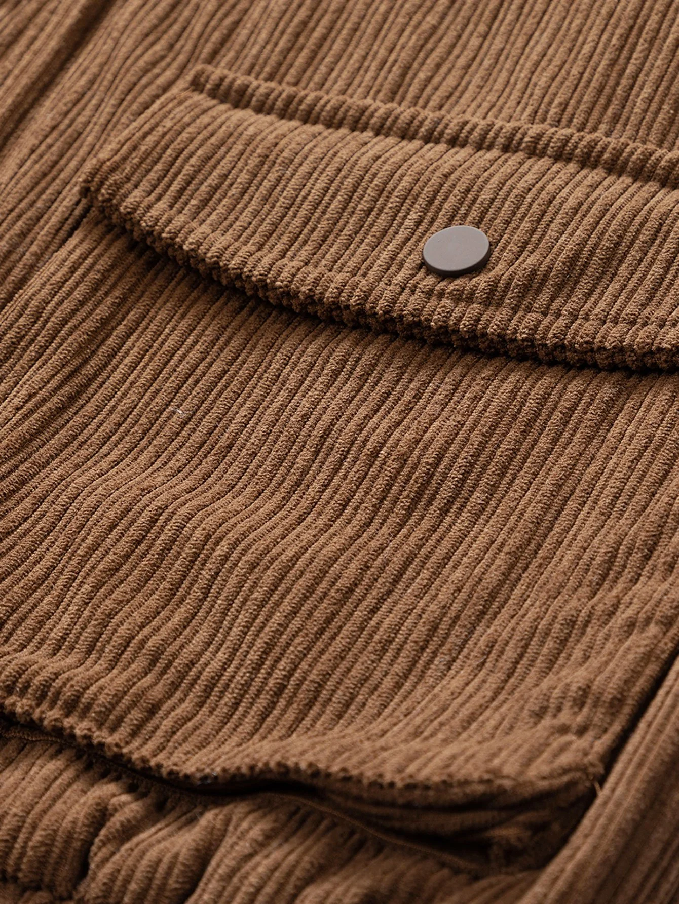 Funnel-Neck-gefütterte Cord-Jacke - Image 8