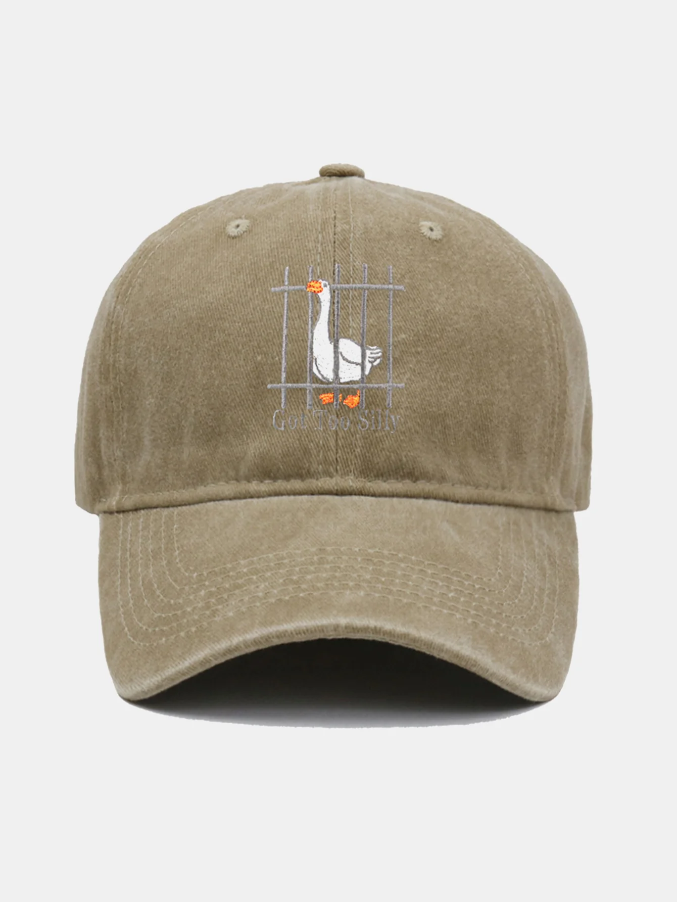 Lustige alberne Gans bestickte gewaschene Baseballkappe - Image 17