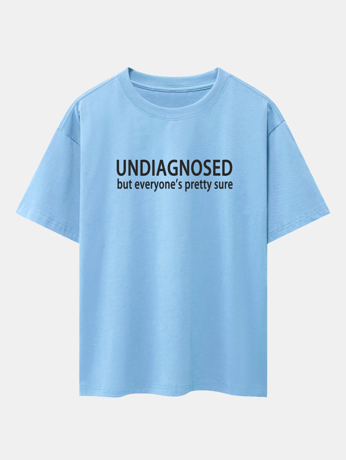 Lustiger Slogan Druck Drop-Shoulder Oversize T-Shirt - Image 14