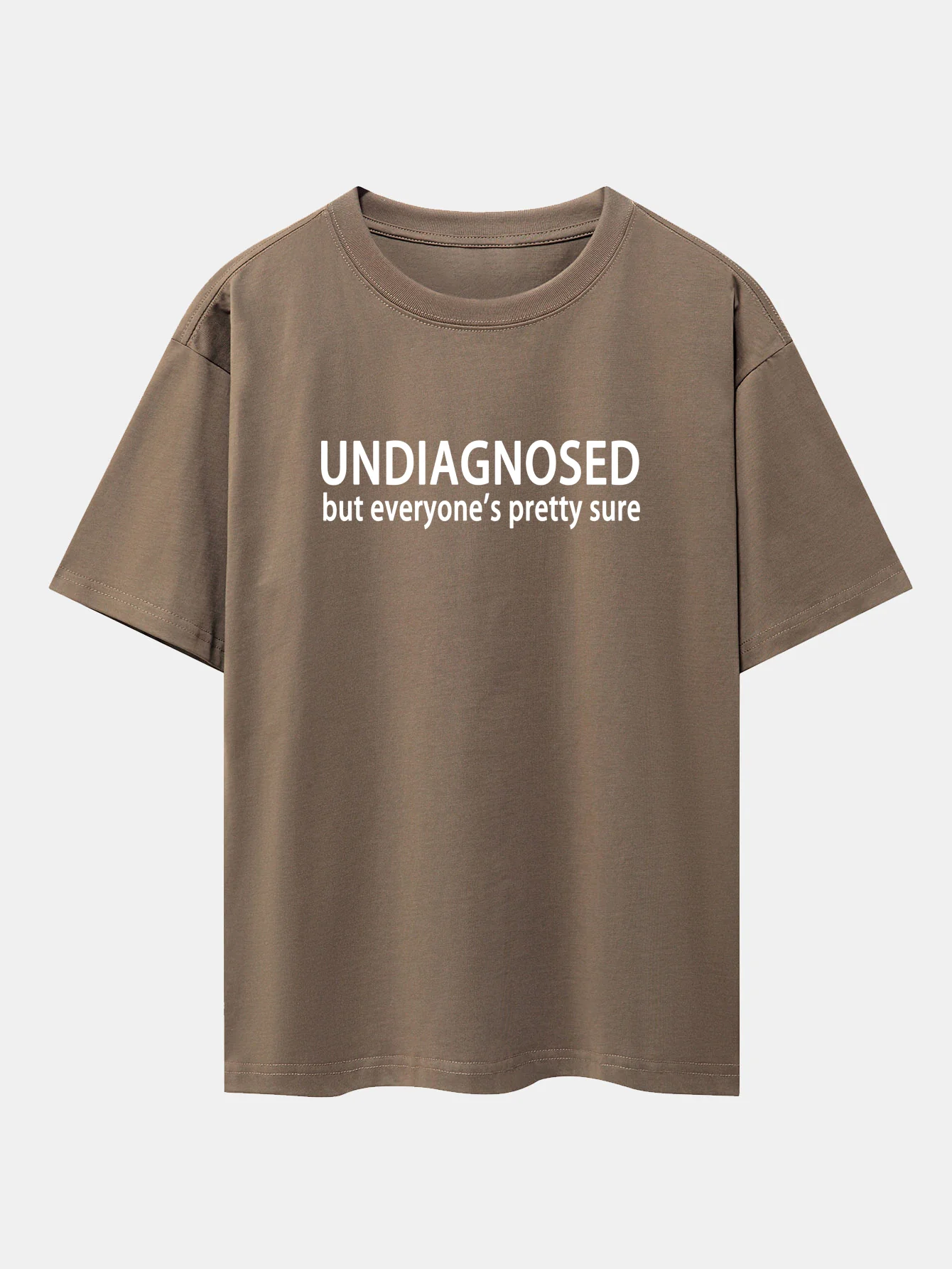 Lustiger Slogan Druck Drop-Shoulder Oversize T-Shirt - Image 5