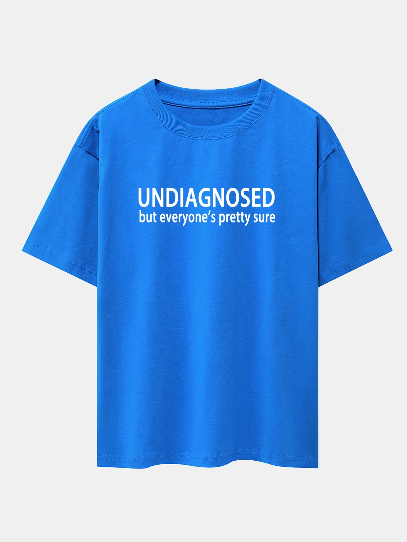 Lustiger Slogan Druck Drop-Shoulder Oversize T-Shirt - Image 7