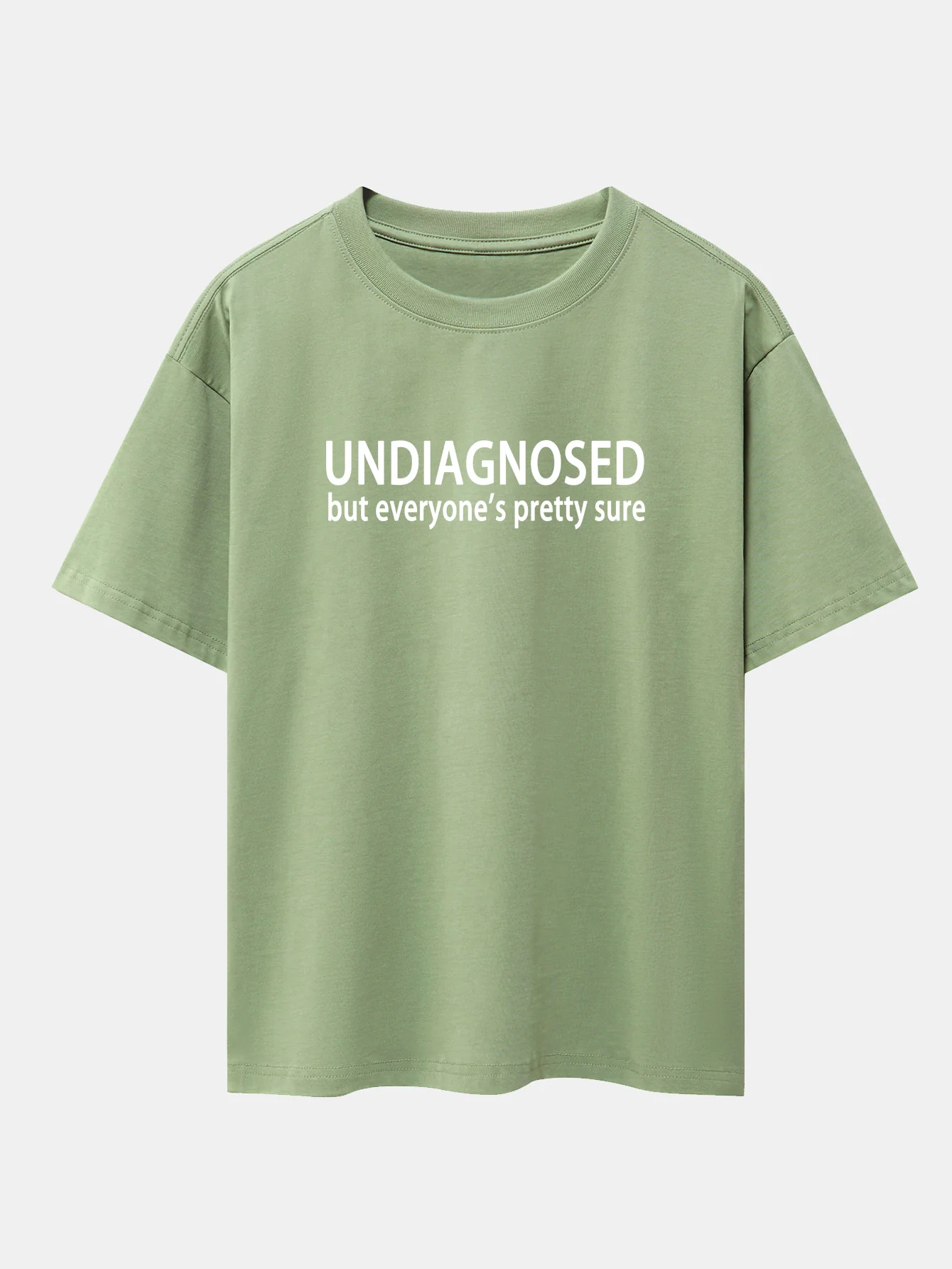 Lustiger Slogan Druck Drop-Shoulder Oversize T-Shirt - Image 8
