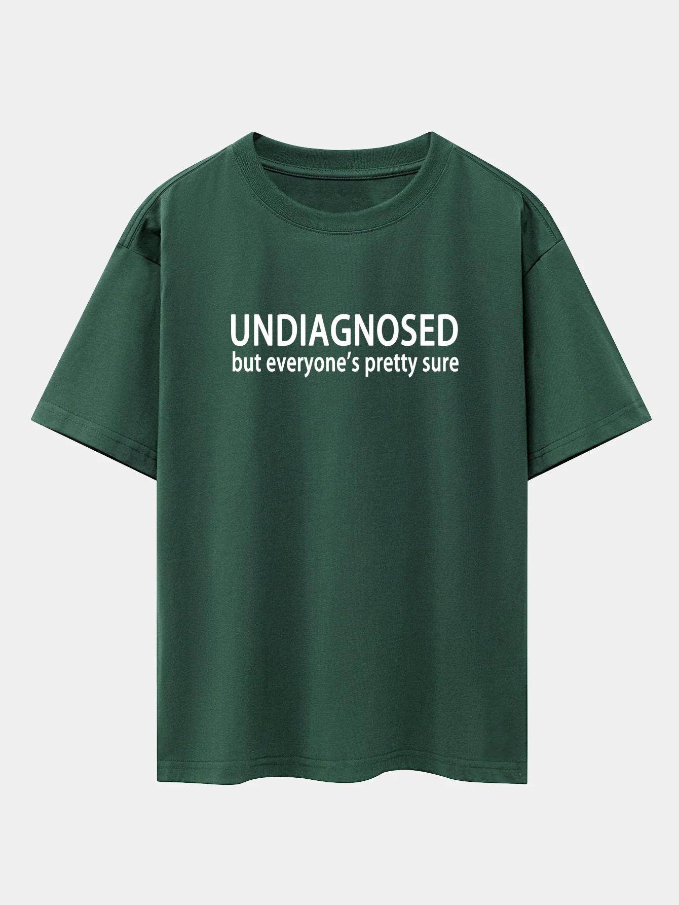 Lustiger Slogan Druck Drop-Shoulder Oversize T-Shirt - Image 9