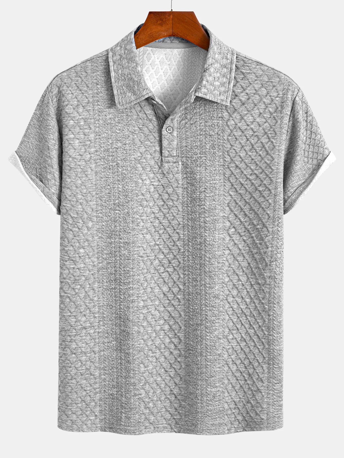 Geometrisches Diamant-Jacquard-Polo & Shorts - Image 11