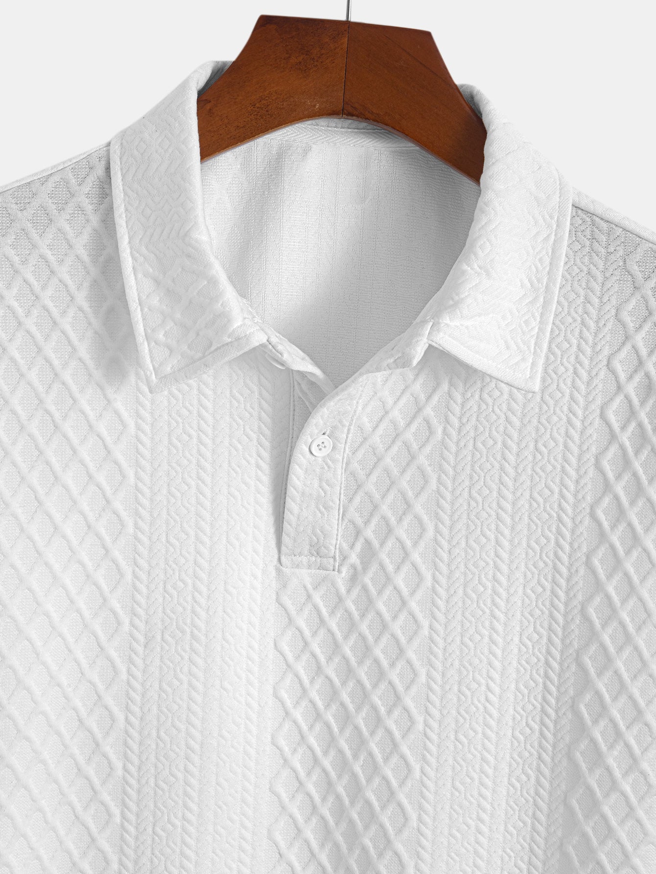 Geometrisches Diamant-Jacquard-Polo & Shorts - Image 21