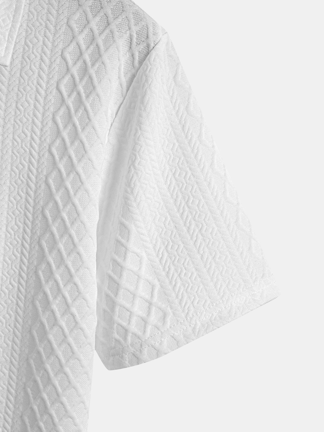 Geometrisches Diamant-Jacquard-Polo & Shorts - Image 22