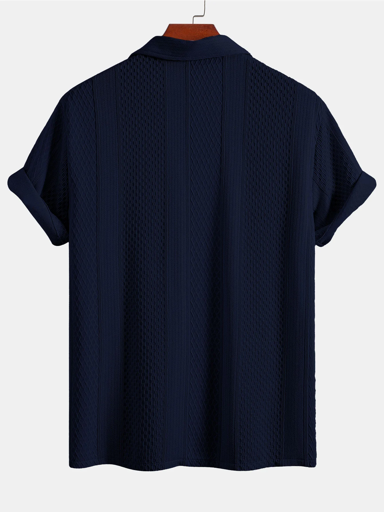 Geometric Jacquard Button Up Shirt - Image 10