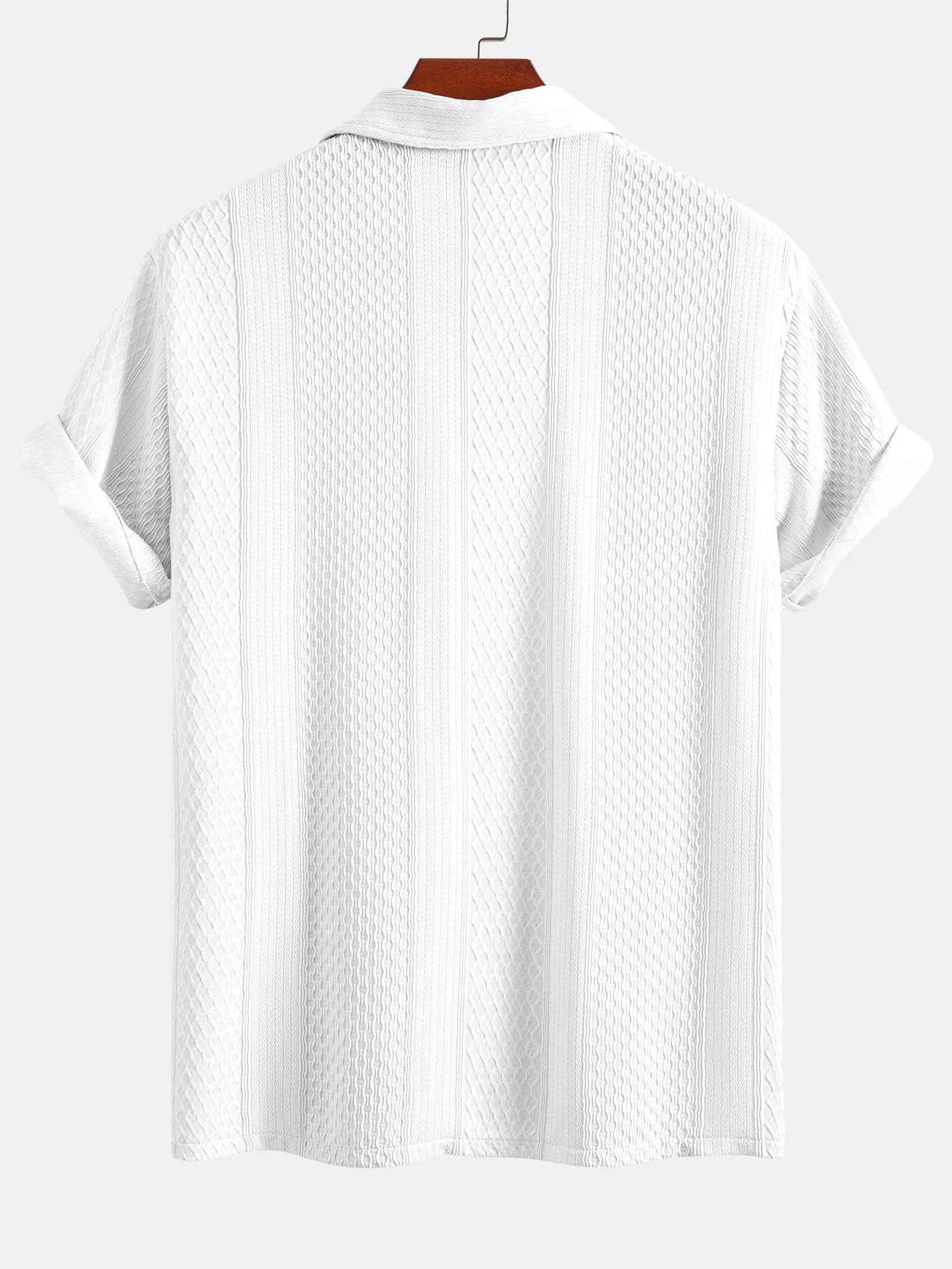 Geometric Jacquard Button Up Shirt - Image 2