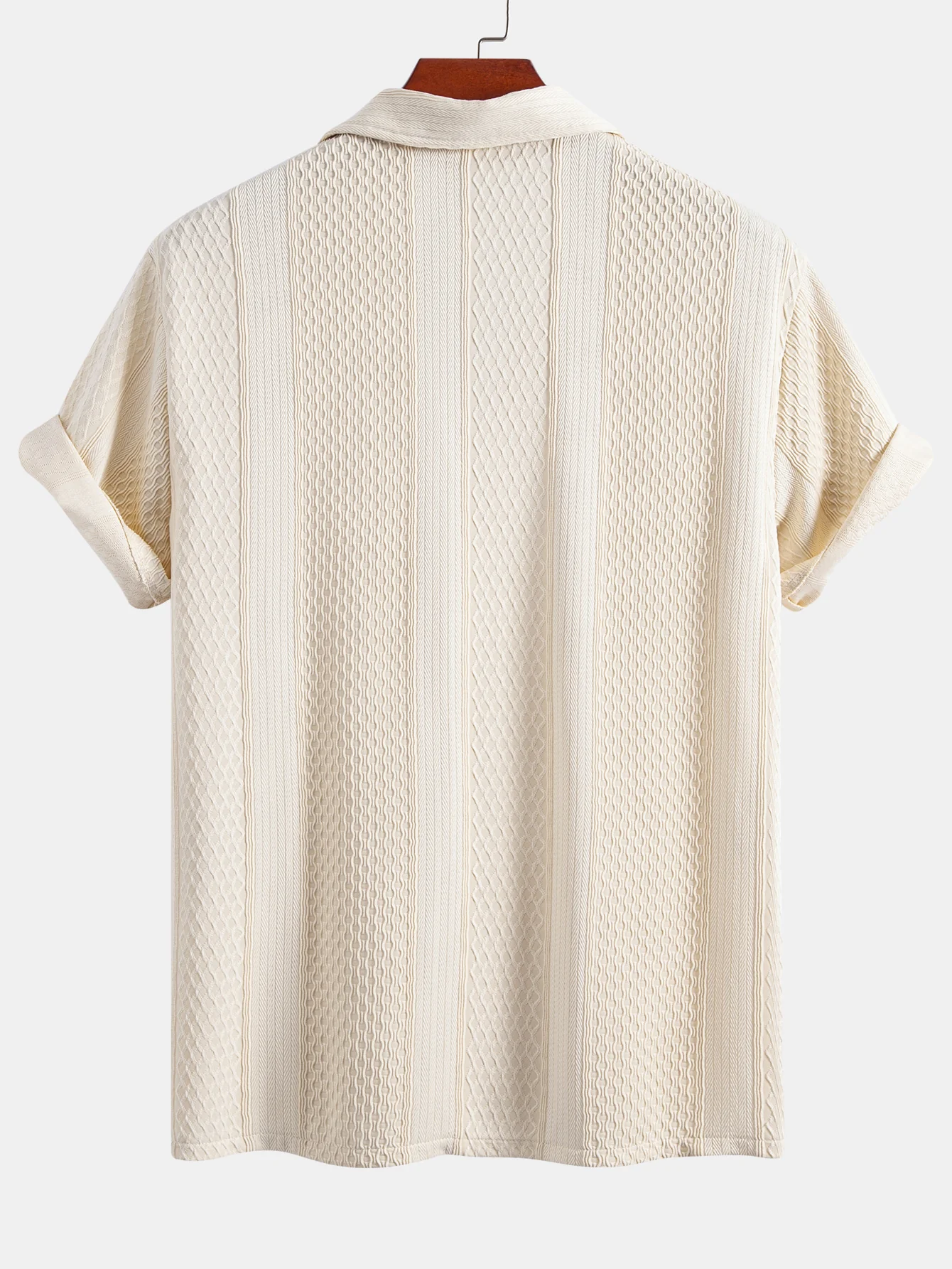 Geometric Jacquard Button Up Shirt - Image 4