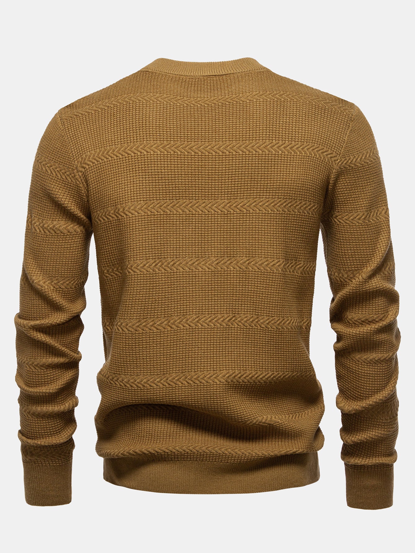 Geometrischer Jacquard Rundhals Pullover - Image 8