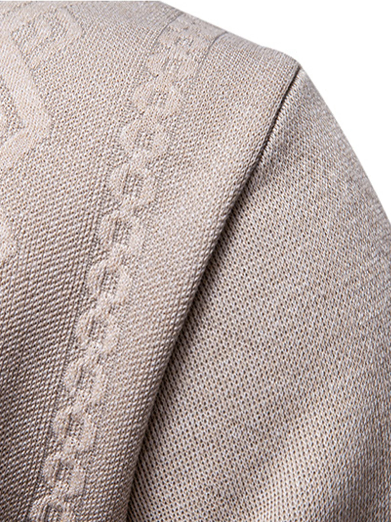 Geometrischer Jacquard Rundhalsausschnitt Pullover - Image 13