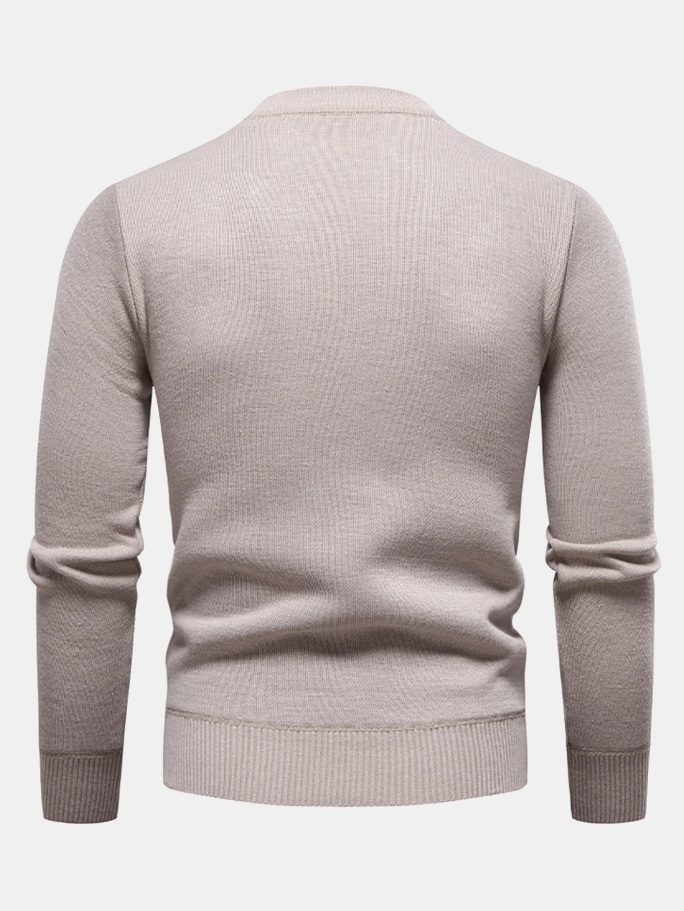Geometrischer Jacquard Rundhalsausschnitt Pullover - Image 2