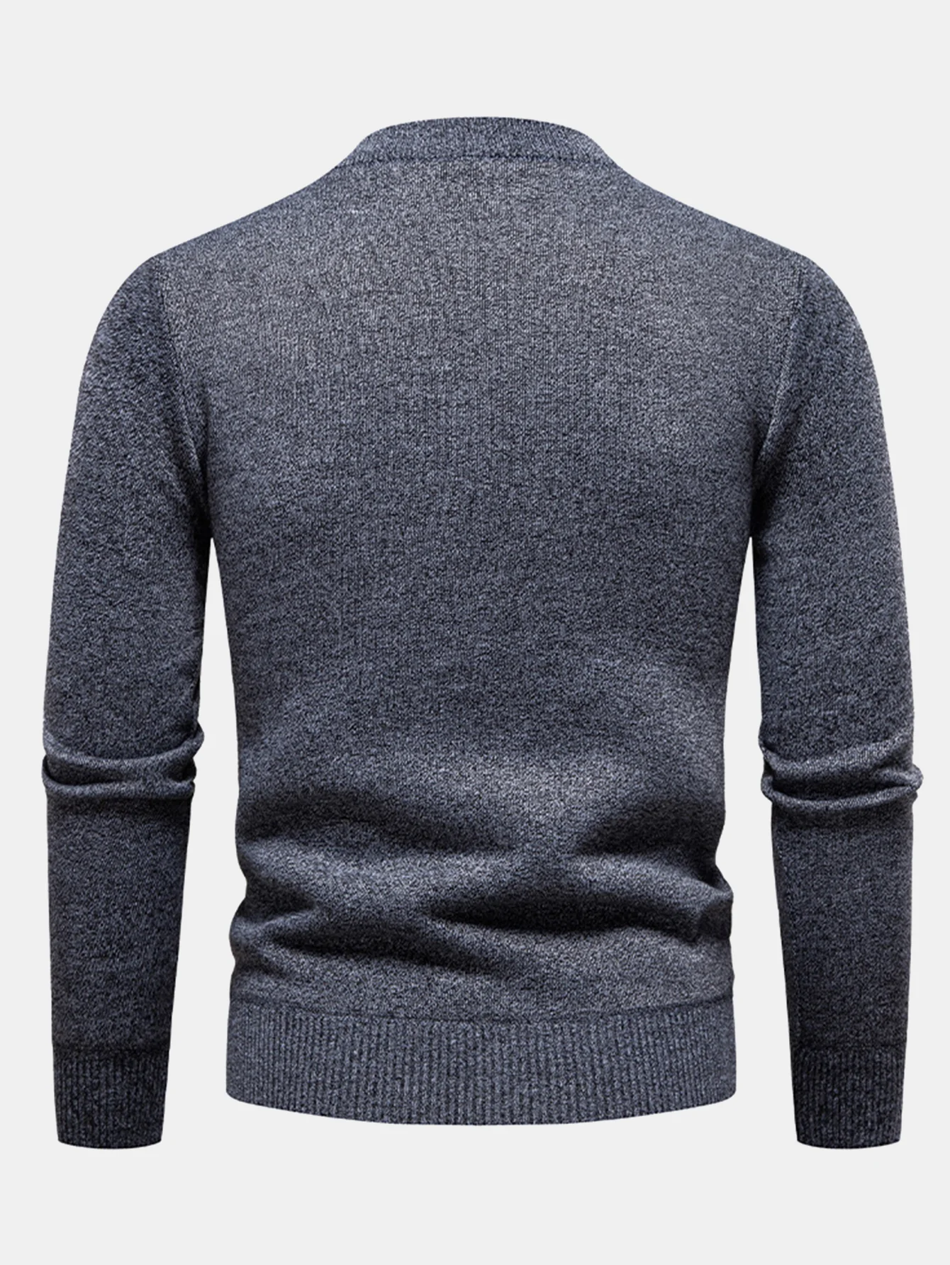 Geometrischer Jacquard Rundhalsausschnitt Pullover - Image 4