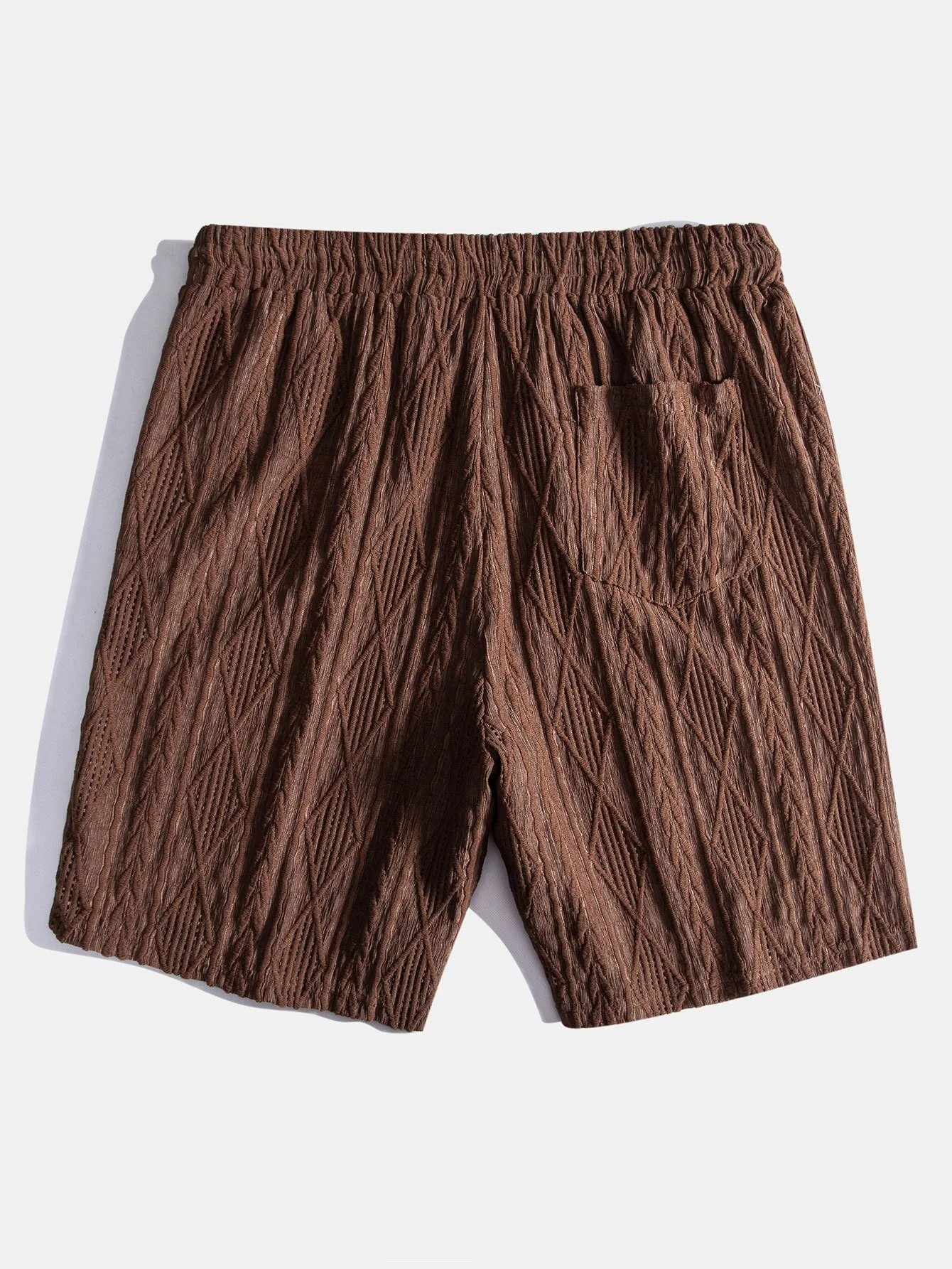 Geometrisches Jacquard-Cuban-Shirt & Texturierte Shorts mit Futter - Image 12