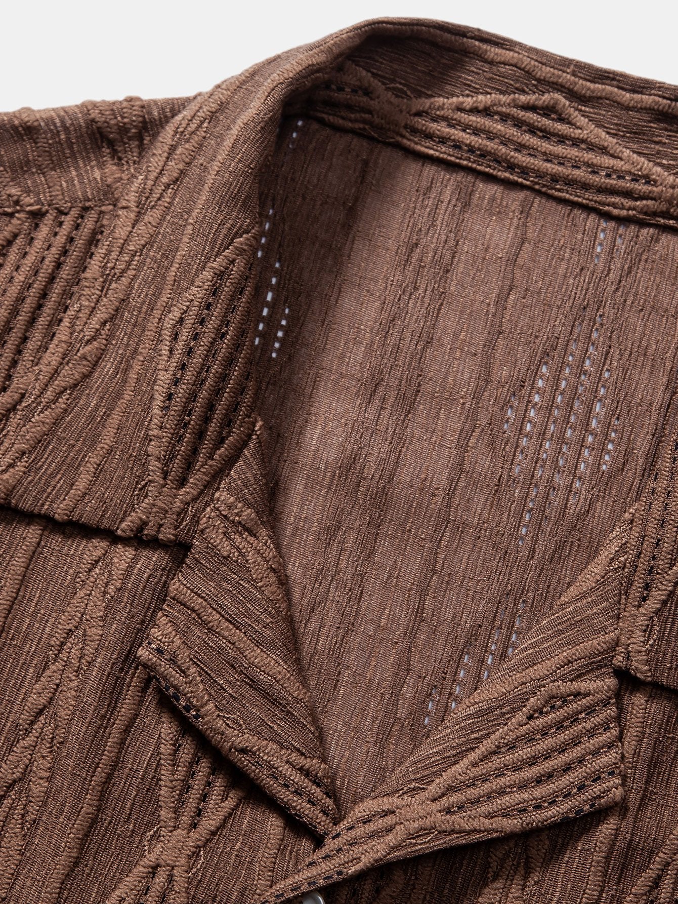 Geometrisches Jacquard-Cuban-Shirt & gerade Leinenhose - Image 16
