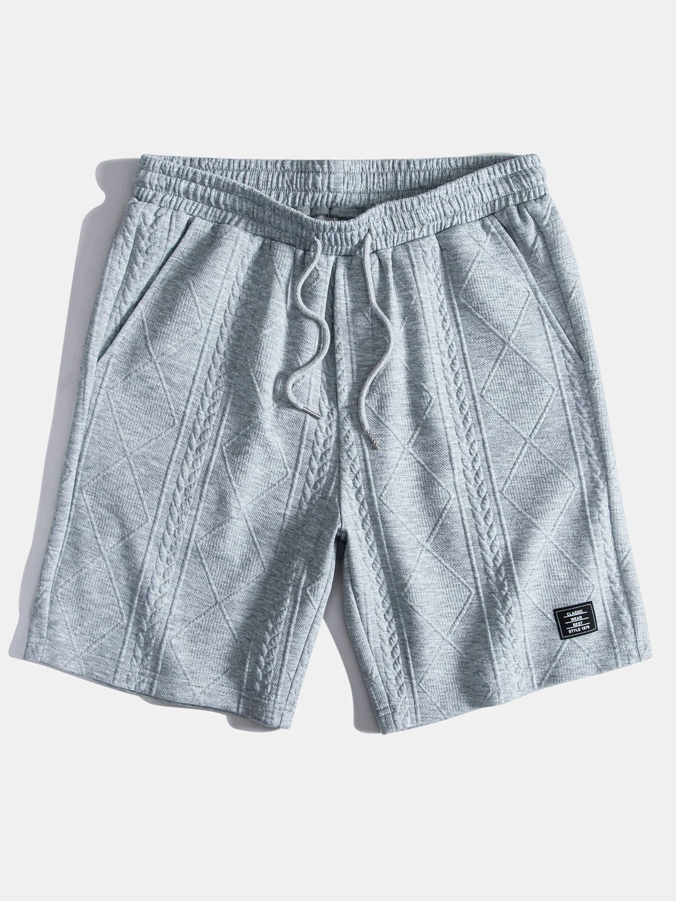 Geometrische Jacquard-Shorts mit Kordelzug - Image 5