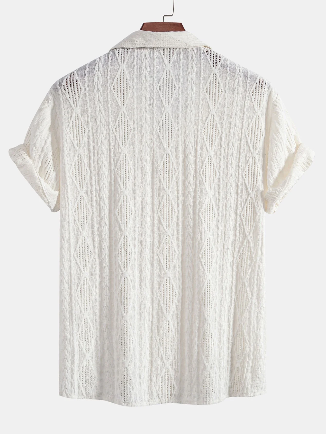 Geometrisches Jacquard-Cuban-Shirt - Image 5