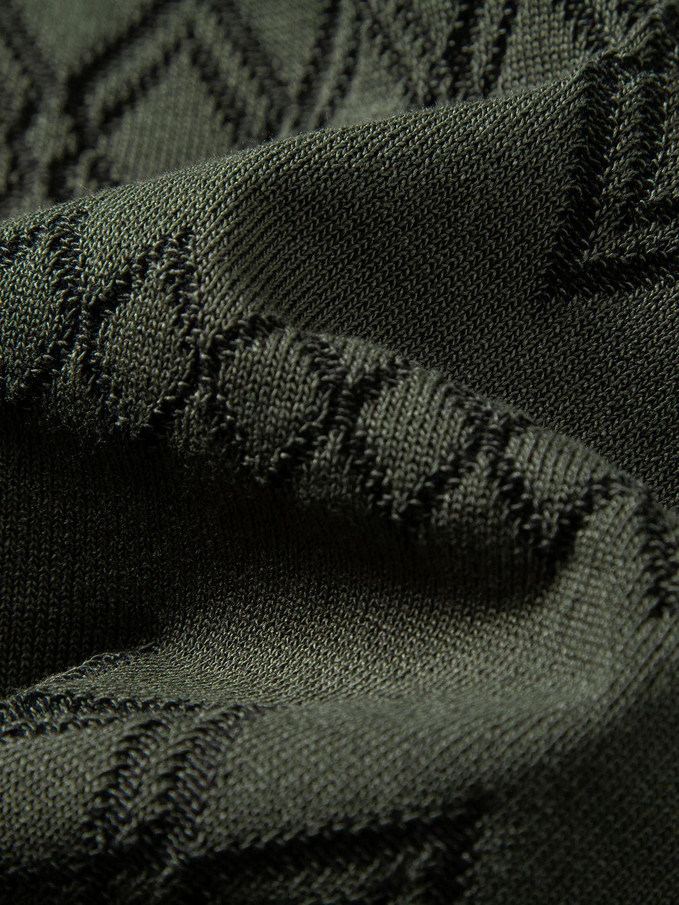 Geometric Jacquard Johnny Collar Polo - Image 13