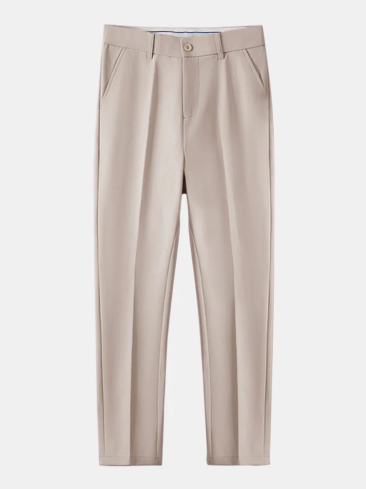Geometric Jacquard Johnny Collar Polo & Slim Fit Tapered Trousers - Image 17