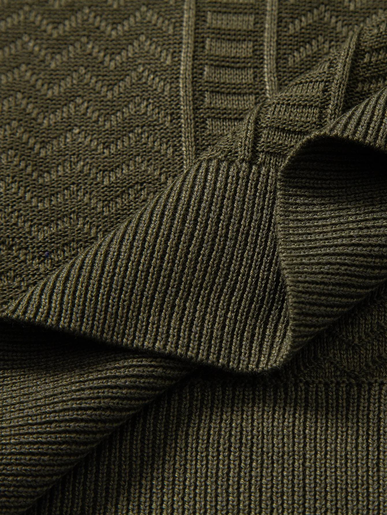 Geometric Jacquard Knit Polo - Image 10