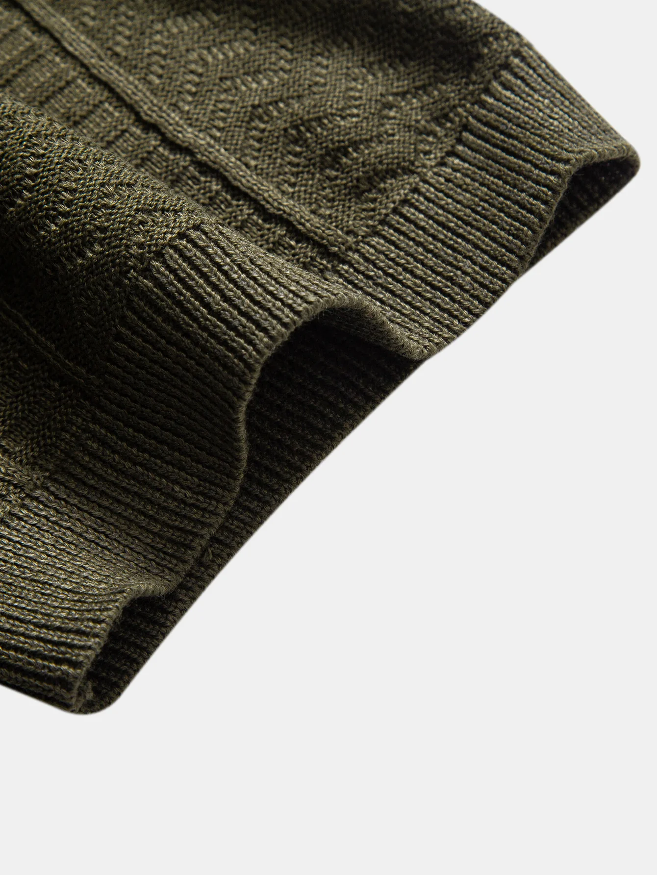 Geometric Jacquard Knit Polo - Image 9