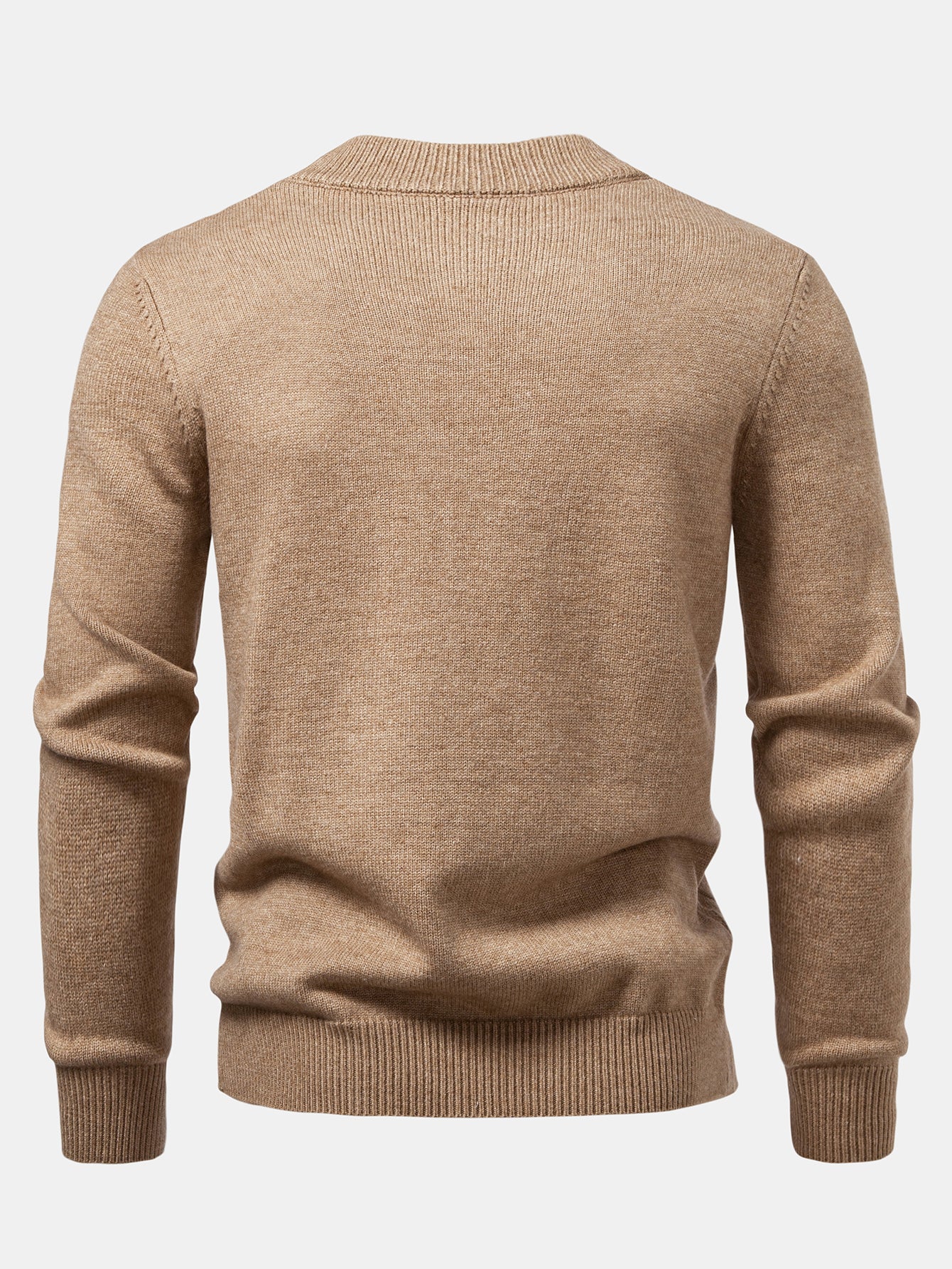 Schwerer geometrischer Jacquard-Pullover mit Stehkragen - Image 2
