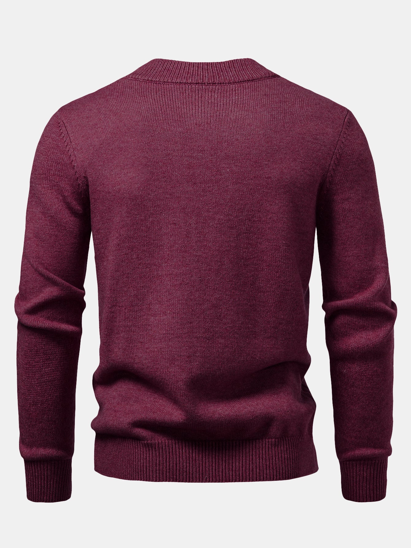 Schwerer geometrischer Jacquard-Pullover mit Stehkragen - Image 6