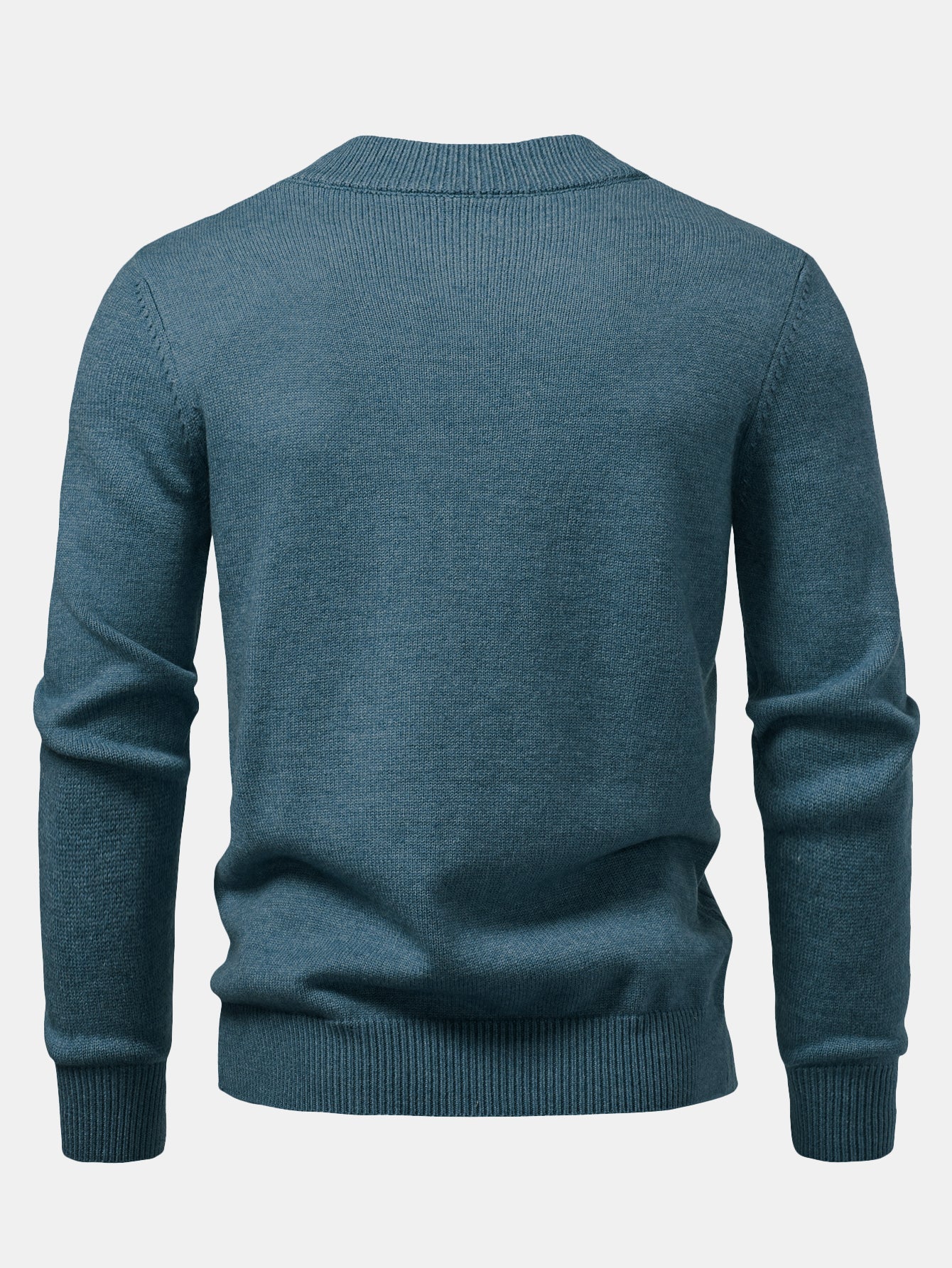 Schwerer geometrischer Jacquard-Pullover mit Stehkragen - Image 8