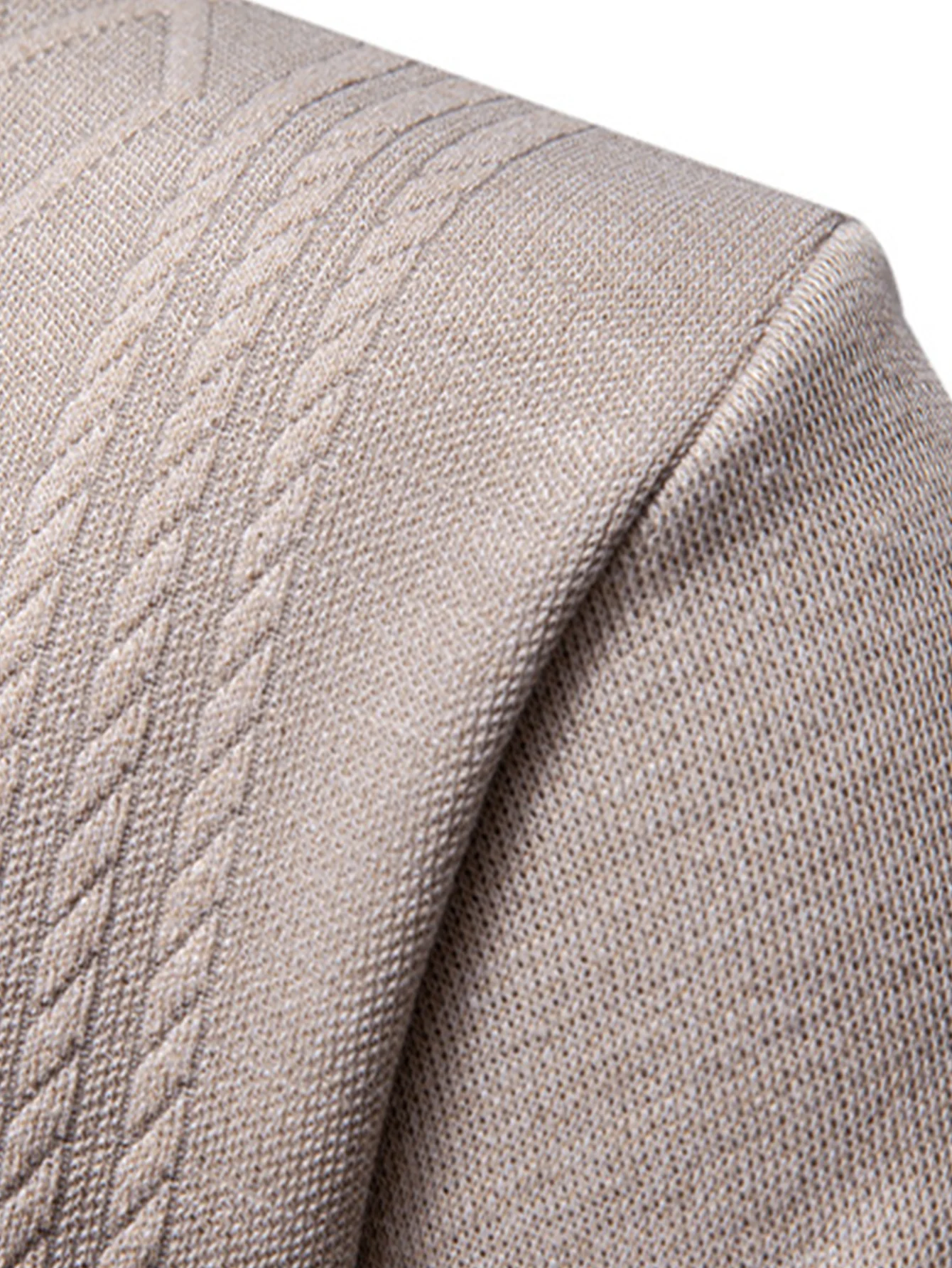 Geometrischer Jacquard Rollkragenpullover - Image 11