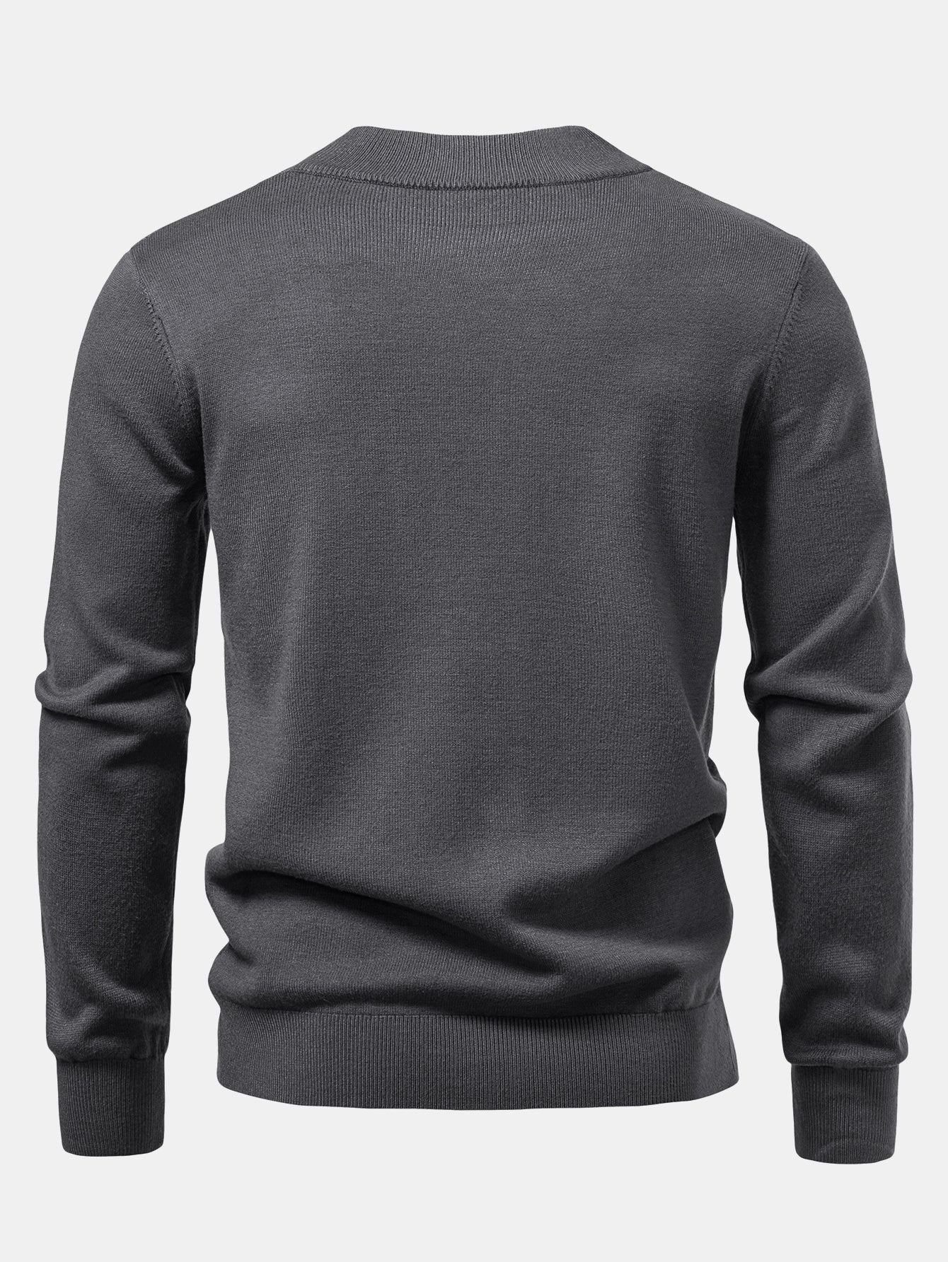 Geometrischer Jacquard Stehkragenpullover - Image 10