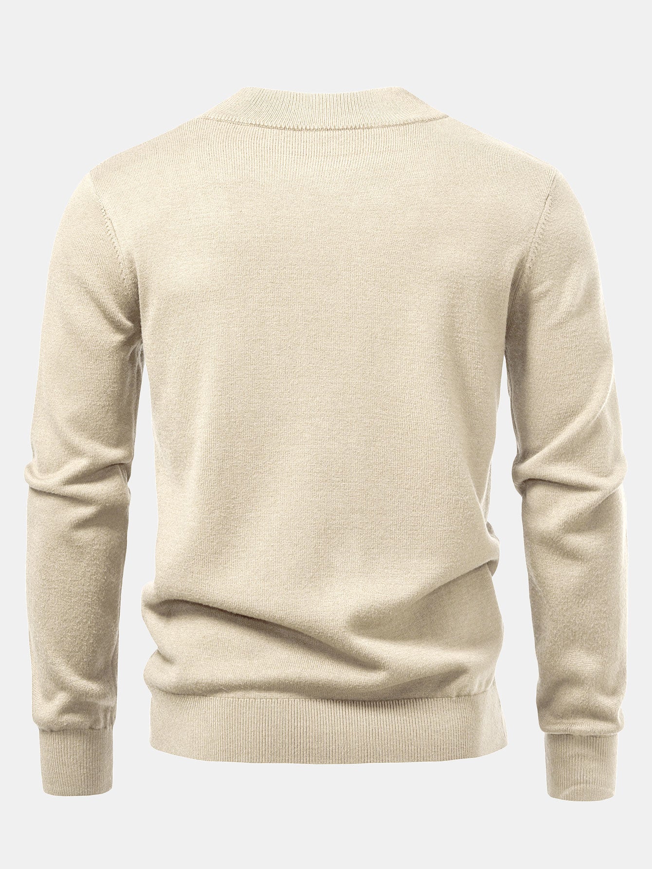 Geometrischer Jacquard Stehkragenpullover - Image 12