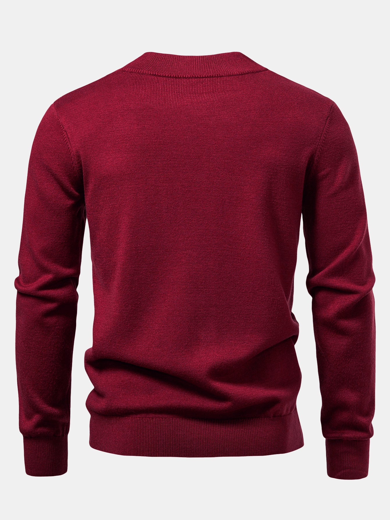 Geometrischer Jacquard Stehkragenpullover - Image 14