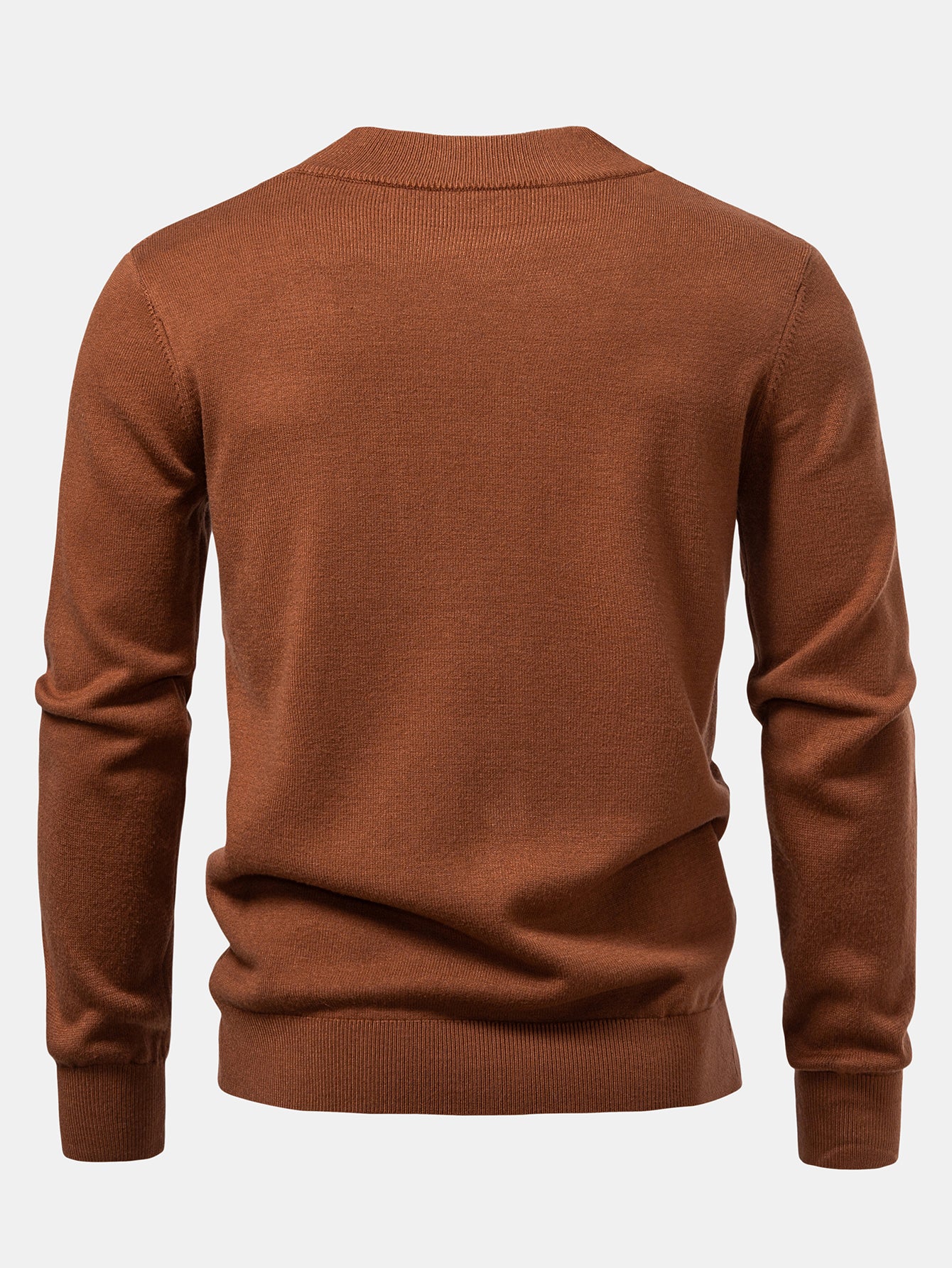 Geometrischer Jacquard Stehkragenpullover - Image 16
