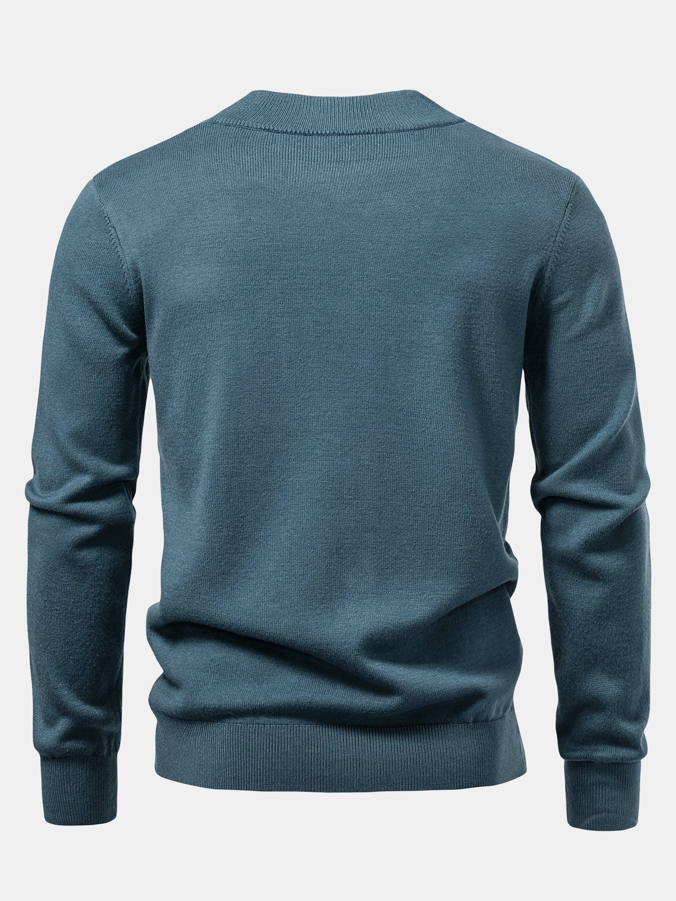 Geometrischer Jacquard Stehkragenpullover - Image 2