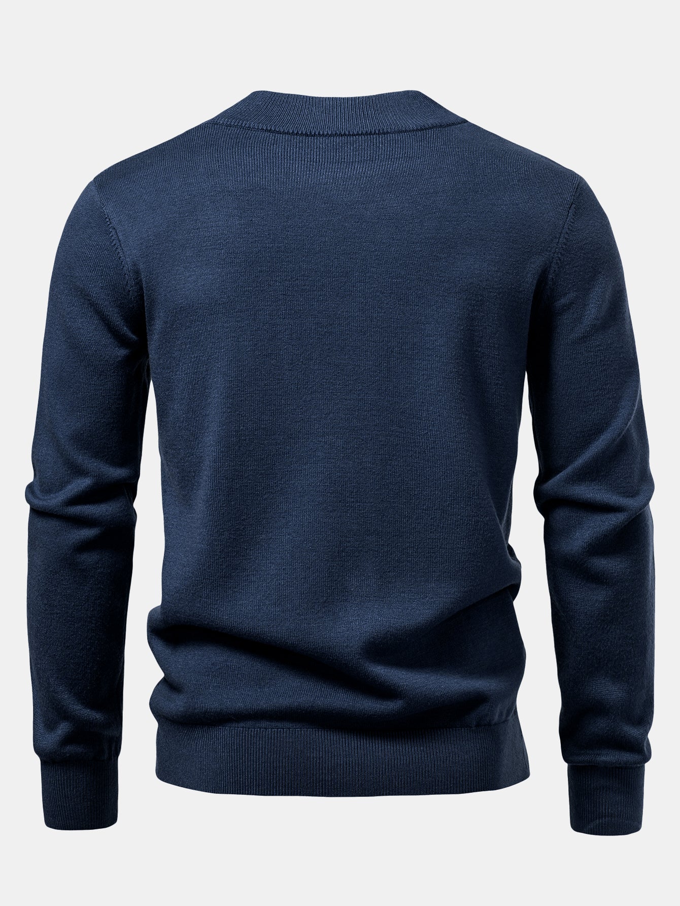 Geometrischer Jacquard Stehkragenpullover - Image 6