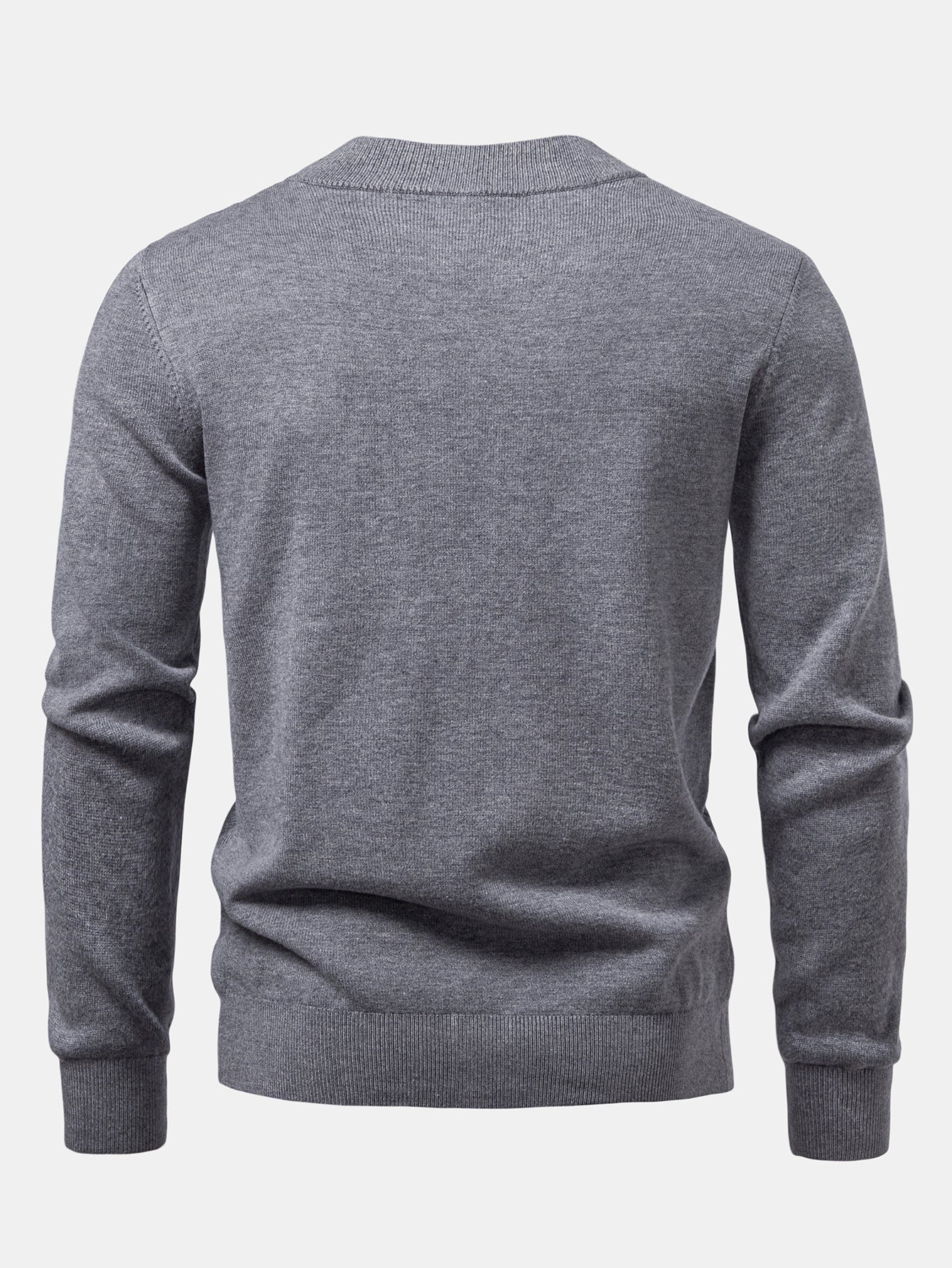 Geometrischer Jacquard Stehkragenpullover - Image 8