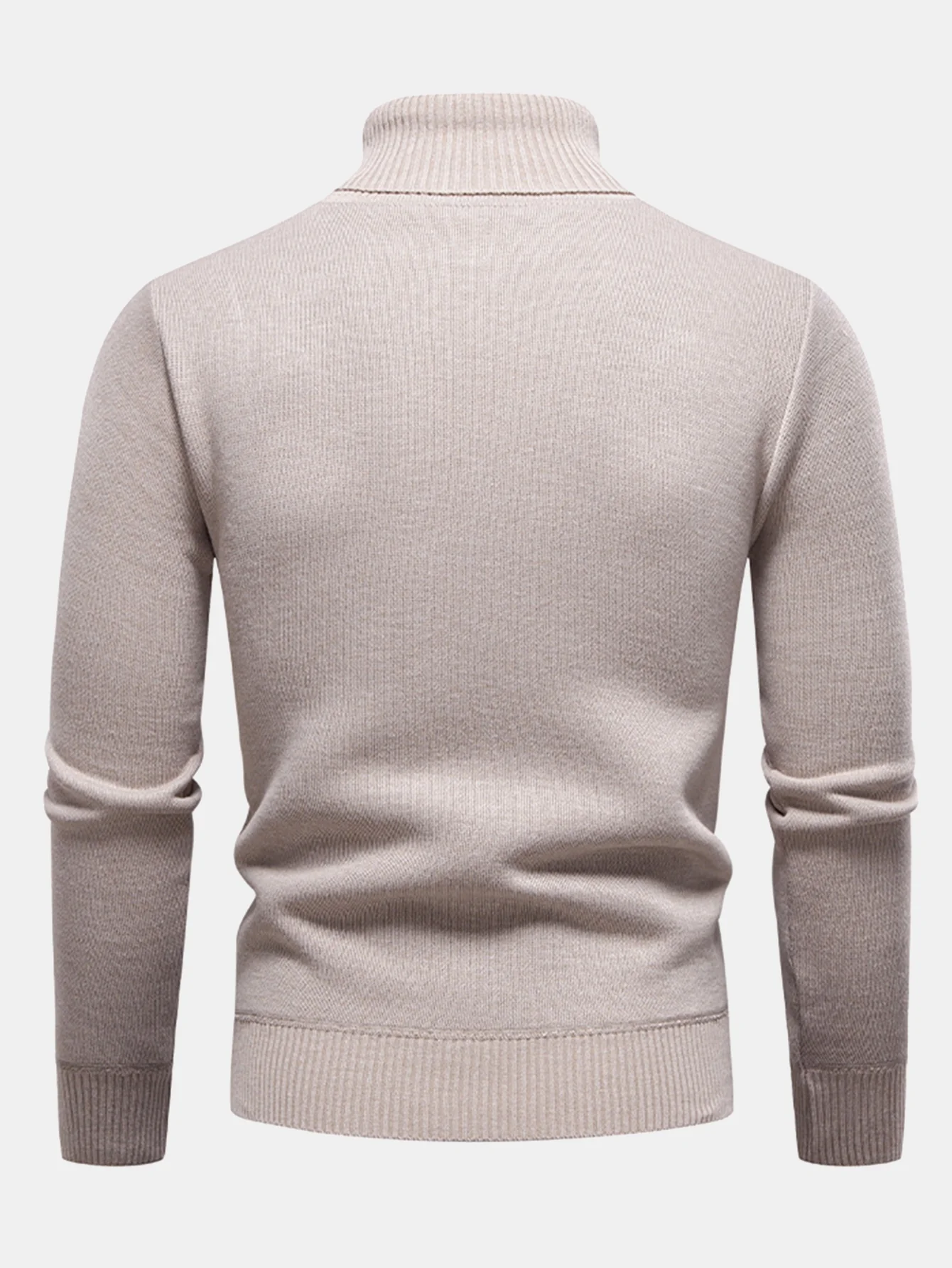 Geometrischer Jacquard Rollkragenpullover - Image 2