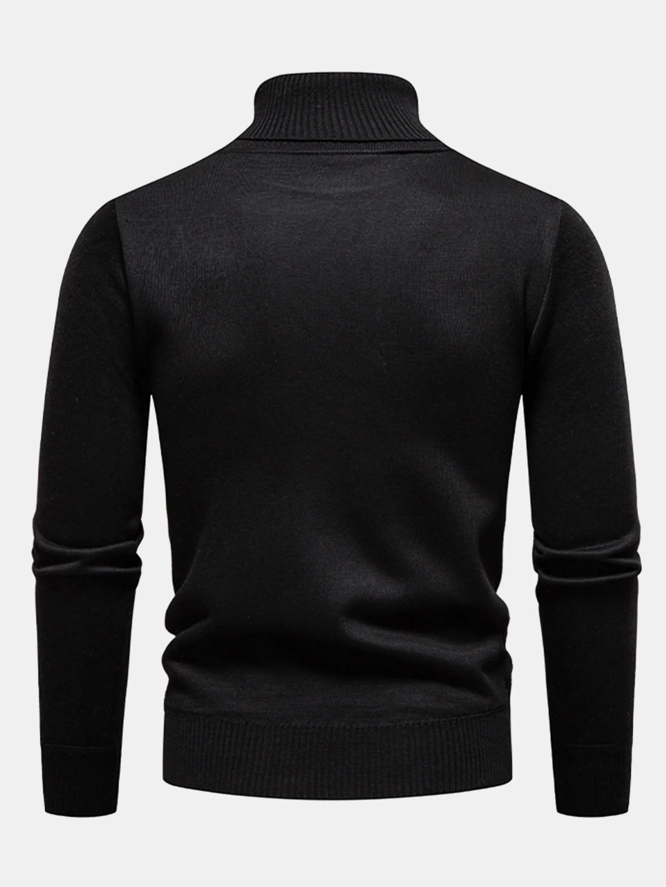 Geometrischer Jacquard Rollkragenpullover - Image 6