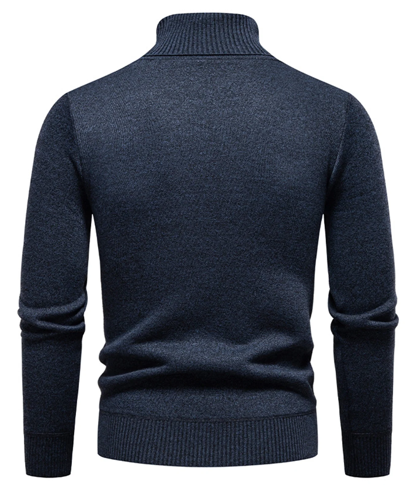 Geometrischer Jacquard Rollkragenpullover - Image 8