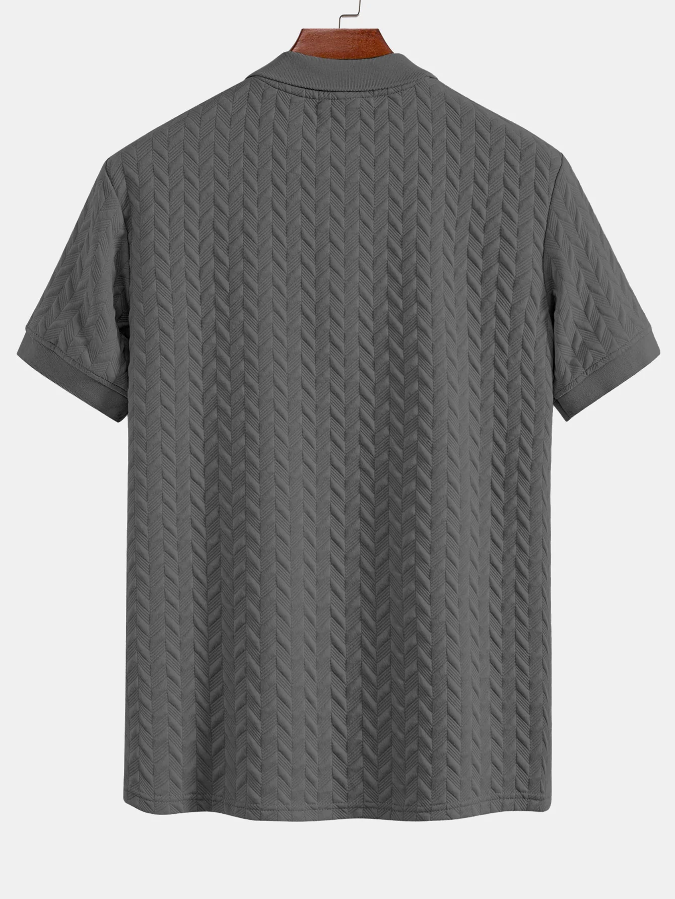 Geometrischer Jacquard Polo - Image 10