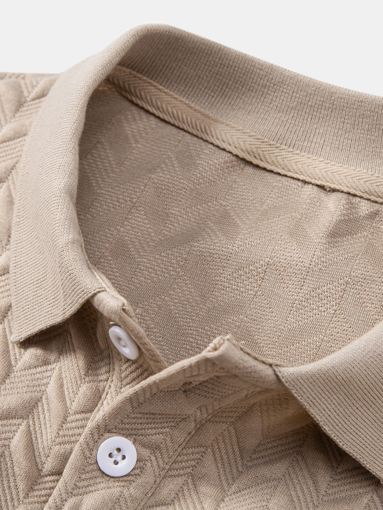 Geometrischer Jacquard Polo - Image 11