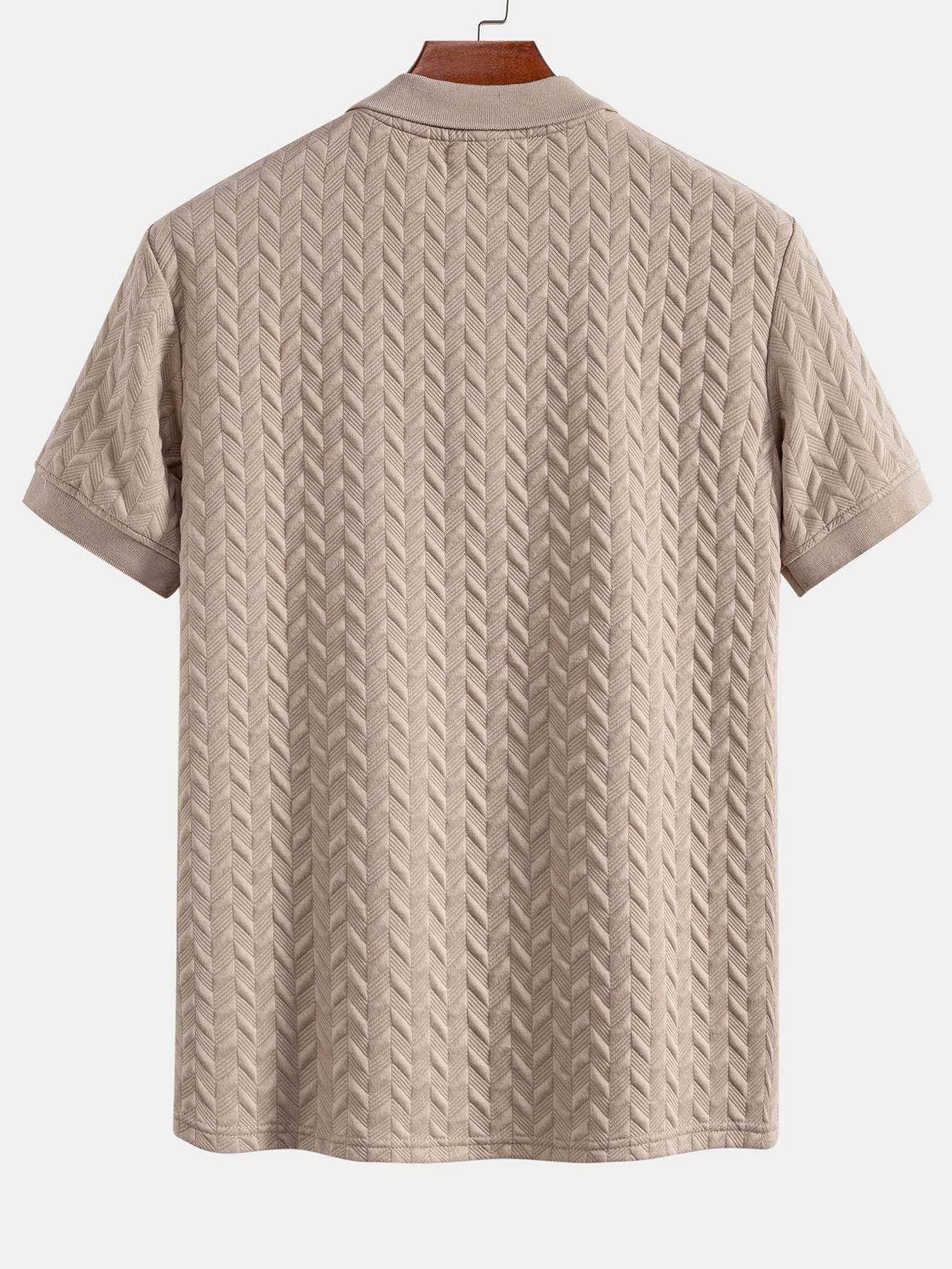 Geometrischer Jacquard Polo - Image 2